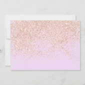 Rose Gold Glitzer Drehbuch Lavendel Foto Sweet 16 Einladung (Rückseite)