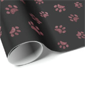 Rose Gold Glitzer Druckmuster Geschenkpapier (Rolleneckpunkt)