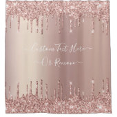 Rose Gold Glitzer Dusche Vorhang benutzerdefiniert (Vorderseite)