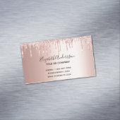 Rose Gold Glitzer Edelmetallgeschäft Magnetische Visitenkarte (Beispiel)