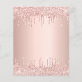 Rose Gold Glitzer Einladung zum 30. Geburtstag Flyer (Hinten)