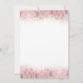 Rose Gold Glitzer Elegante Florenz Geburtstag Einladung (Rückseite)