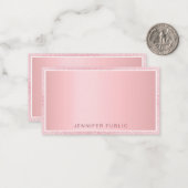 Rose Gold Glitzer Elegante Personalisierte Vorlage (Vorderseite/Rückseite Beispiel)