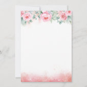 Rose Gold Glitzer Elegante Pumpkin Fall Geburtstag Einladung (Rückseite)