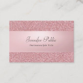 Rose Gold Glitzer Eleganter handgeschriebener Name Visitenkarte (Vorderseite)