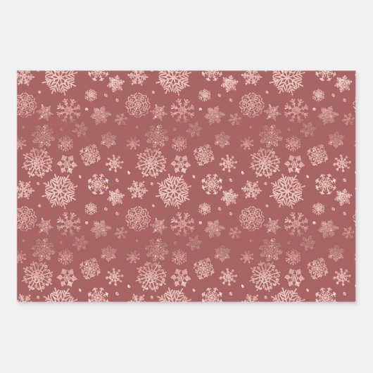 Rose Gold Glitzer Elegantes Weihnachtsgeschenk Geschenkpapier Set (Vorderseite 2)