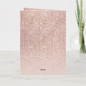 Rose Gold Glitzer Erstes Foto der Heiligen Kommune Dankeskarte (Rückseite)