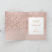 Rose Gold Glitzer Erstes Foto der Heiligen Kommune Dankeskarte (Innenseite)