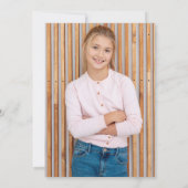 Rose Gold Glitzer Erstes Foto der Heiligen Kommune Einladung (Rückseite)