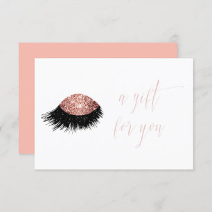 Rose Gold Glitzer Eye Geschenkgutschein Einladung
