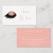 Rose Gold Glitzer Eye Referendum Empfehlungskarte (Vorne/Hinten)