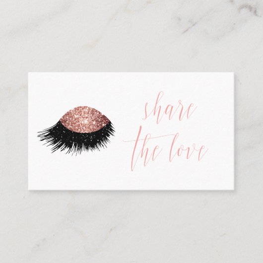 Rose Gold Glitzer Eye Referendum Empfehlungskarte (Vorderseite)