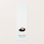 Rose Gold Glitzer Eye Visitenkarten (Außenseite Aufgefaltet)