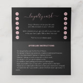 Rose Gold Glitzer Eyelashes Treuekarte (Innenseite Aufgefaltet)