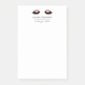 Rose Gold Glitzer Eyes Post-it Klebezettel (Vorderseite)