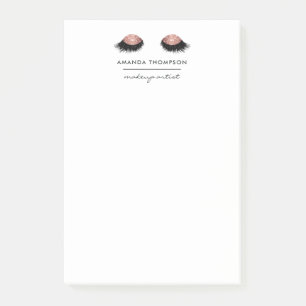 Rose Gold Glitzer Eyes Post-it Klebezettel