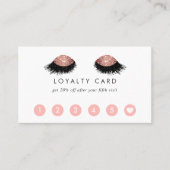 Rose Gold Glitzer Eyes Treuekarte (Vorderseite)