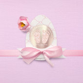 Rose Gold Glitzer Feet Baby Dusche Danke Runder Aufkleber