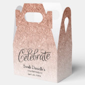 Rose Gold Glitzer feiert Geburtstag Geschenkschachtel (Geöffnet)