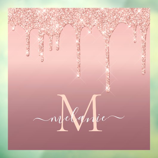 Rose Gold Glitzer Fensterheber für benutzerdefinie Fensteraufkleber (Blatt 3)