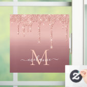 Rose Gold Glitzer Fensterheber für benutzerdefinie Fensteraufkleber (Zuhause)