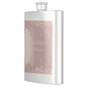 Rose-Gold-Glitzer-Flasche mit benutzerdefiniertem Flachmann (Links)