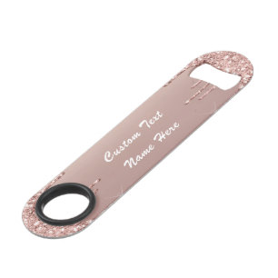Rose Gold Glitzer Flaschenöffner mit benutzerdefin