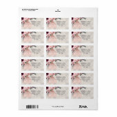 Rose Gold Glitzer Floral Quinceñera Adressaufkleber (Vorne)