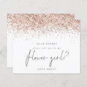 Rose Gold Glitzer Flower Girl Anforderung (Vorne/Hinten)