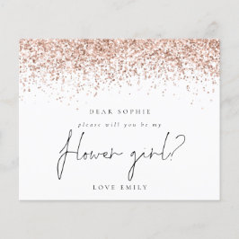 Rose Gold Glitzer Flower Girl Anforderung