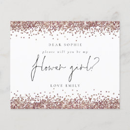 Rose Gold Glitzer Flower Girl Anforderung