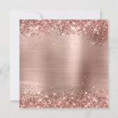 Rose Gold Glitzer Foil 50. Geburtstag Einladung (Rückseite)