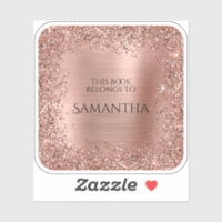 Rose Gold Glitzer Foil Dieses Buch gehört zum Plat
