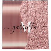 Rose Gold Glitzer Foil Duschvorhang (Vorderseite)