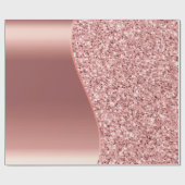 Rose Gold Glitzer Foil Geschenkpapier (Flach)