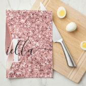 Rose Gold Glitzer Foil Geschirrtuch (Viertel Falte)