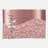 Rose Gold Glitzer Foil Geschirrtuch (Horizontal)