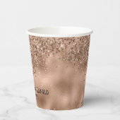 Rose Gold Glitzer & Foil Hochzeitspapiere Pappbecher (Links)