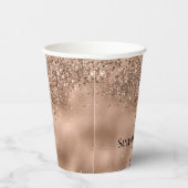 Rose Gold Glitzer & Foil Hochzeitspapiere Pappbecher (Rechts)