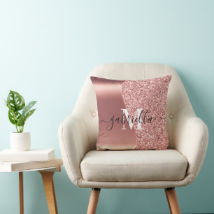 Rose Gold Glitzer Foil Kissen