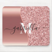 Rose Gold Glitzer Foil Mousepad (Vorne)