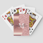 Rose Gold Glitzer Foil Spielkarten (Rückseite)