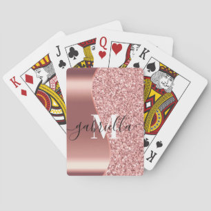 Rose Gold Glitzer Foil Spielkarten