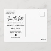 Rose Gold Glitzer & Foil Sweet 16 Save the Date Postkarte (Rückseite)