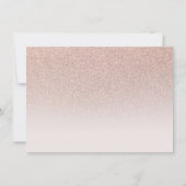 Rose Gold Glitzer Foto danke Ihnen chic Quinceañer (Rückseite)