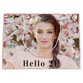 Rose Gold Glitzer Foto Große Geschenktüte (Vorderseite)