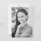 Rose Gold Glitzer Foto - Quinceanera Feier Einladung (Vorderseite)