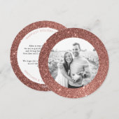 Rose Gold Glitzer Frame Weihnachtskarte Feiertagskarte (Vorne/Hinten)