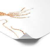 ROSE GOLD GLITZER FRAU KÖRPERSCHÖNE HAARHÄNGE POSTER (Ecke)