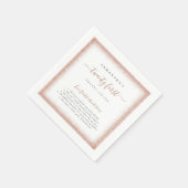 Rose Gold Glitzer Fun Fakten Name Datum 21. Party Serviette (Ecke)